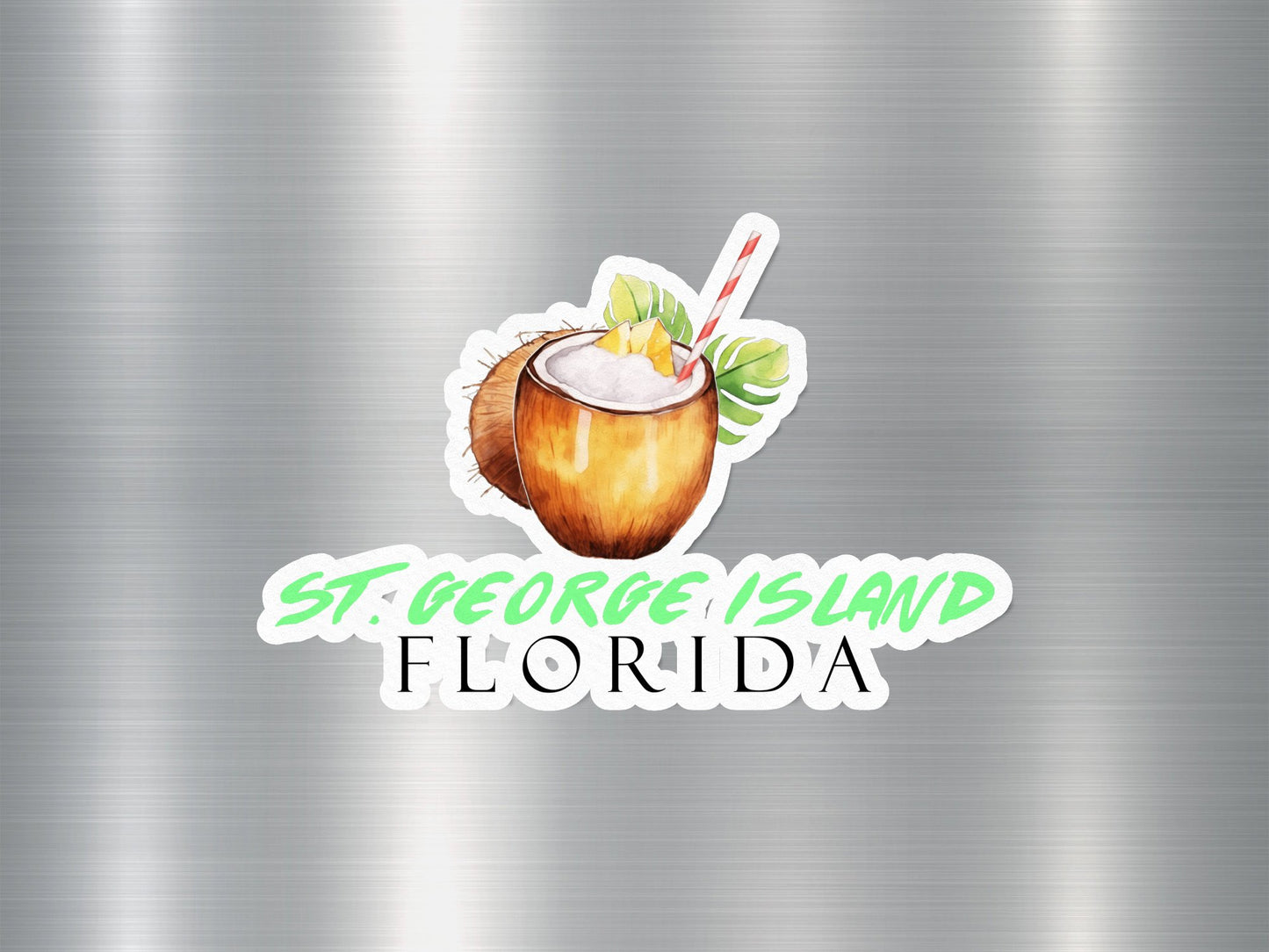 St. George Island Florida Coconut Sticker