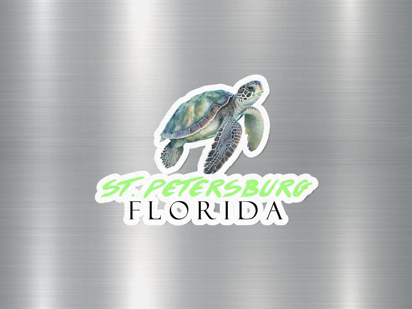 St. Petersburg Florida Turtle Sticker