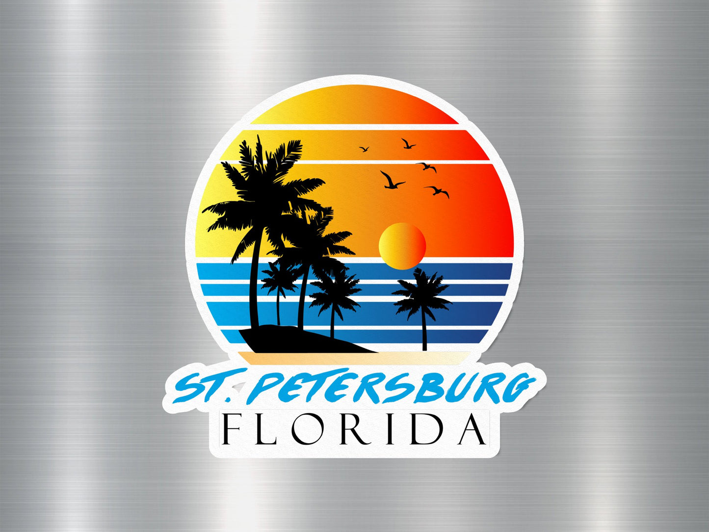 St. Petersburg Florida Sunset Sticker