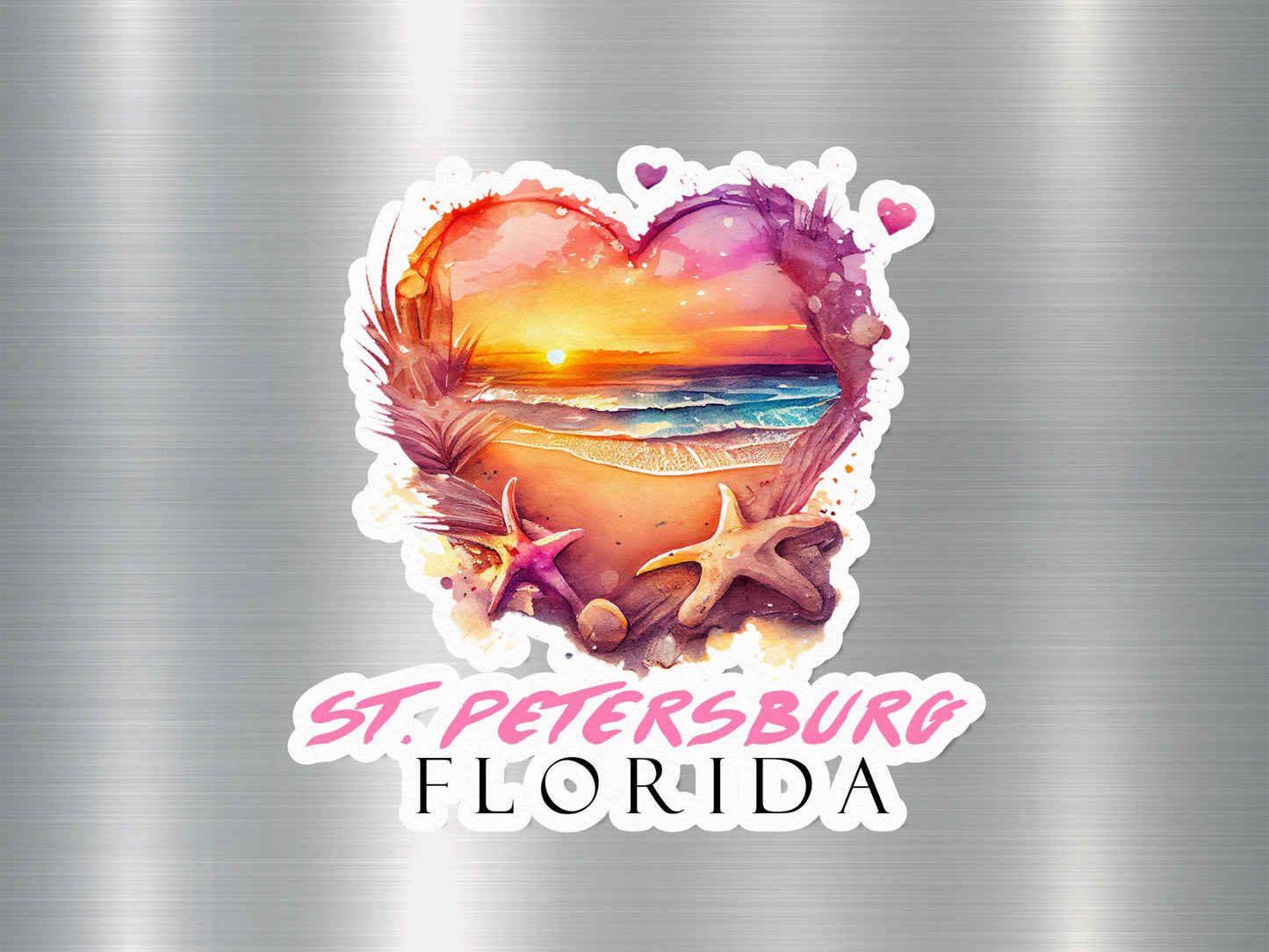 St. Petersburg Florida Heart Sticker