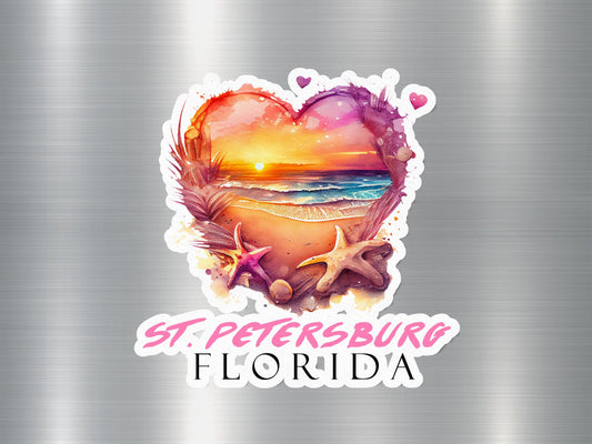 Wholesale St. Petersburg Florida Heart Sticker