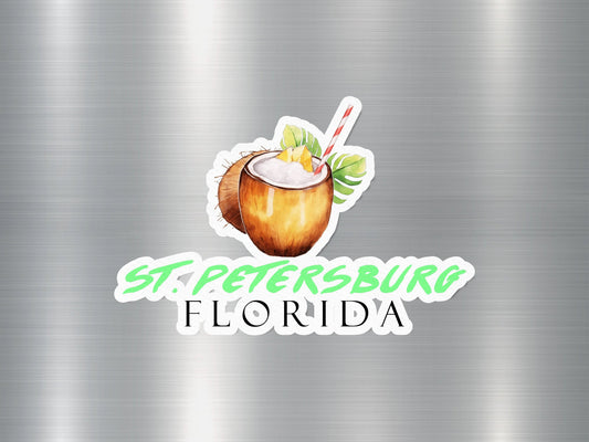 Wholesale St. Petersburg Florida Coconut Sticker