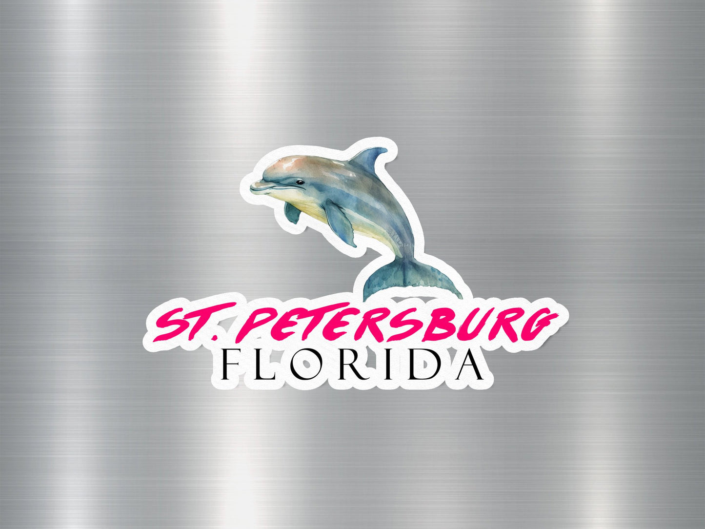 St. Petersburg Florida Dolphin Sticker