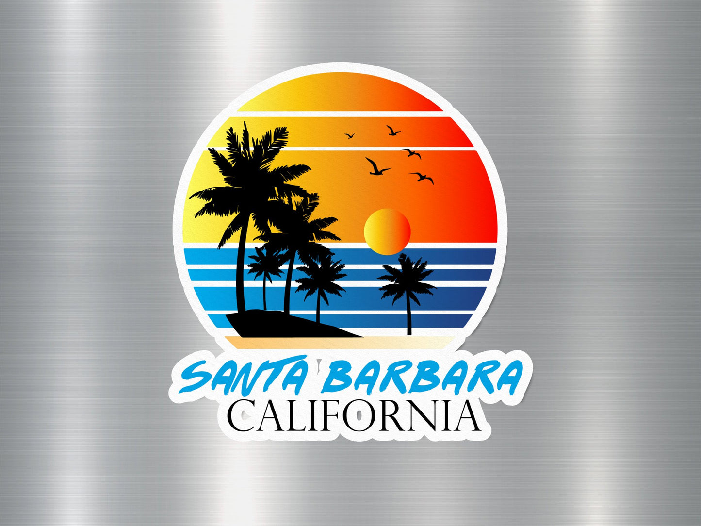 Santa Barbara California Sunset Sticker