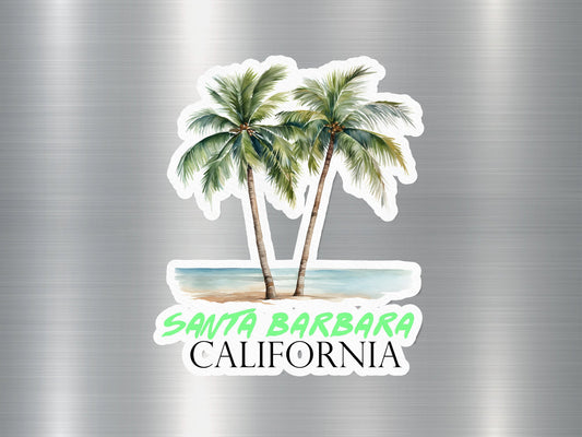 Santa Barbara California Palm Tree Sticker