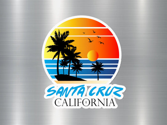 Santa Cruz California Sunset Sticker