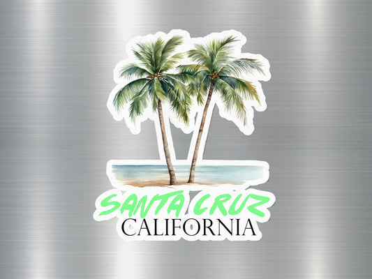 Santa Cruz California Palm Tree Sticker