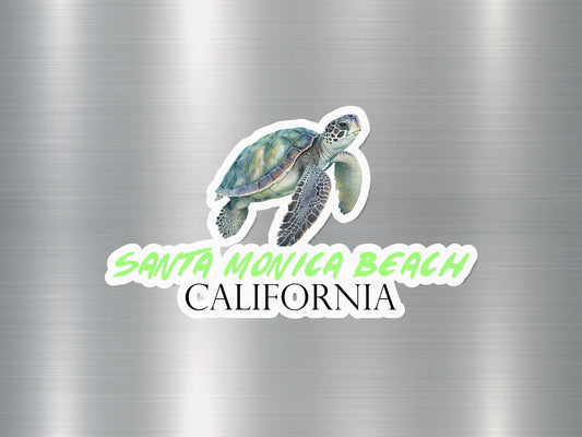 Santa Monica Beach California Turtle Sticker