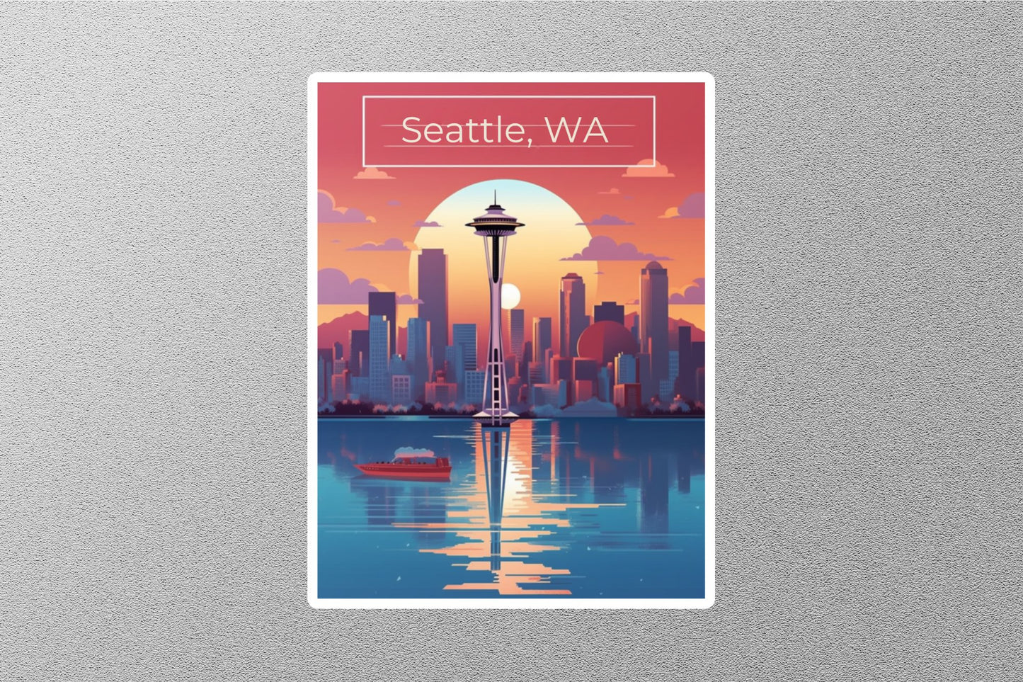 Vintage Seattle Travel Stickers