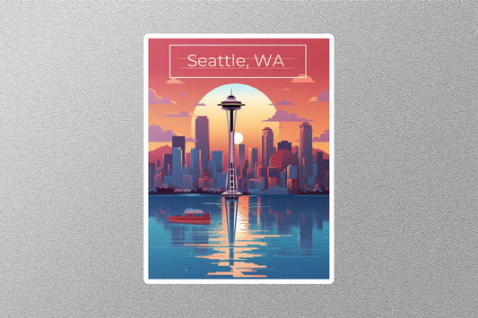 Vintage Seattle Travel Stickers