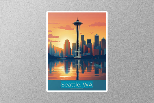 Vintage Seattle Travel Stickers