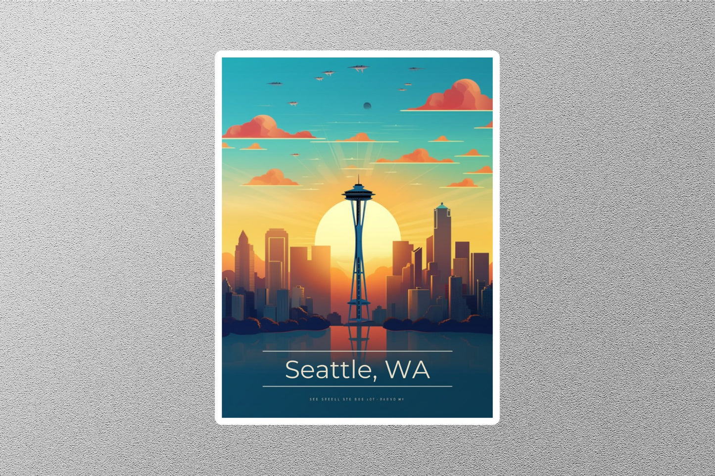 Vintage Seattle Travel Stickers