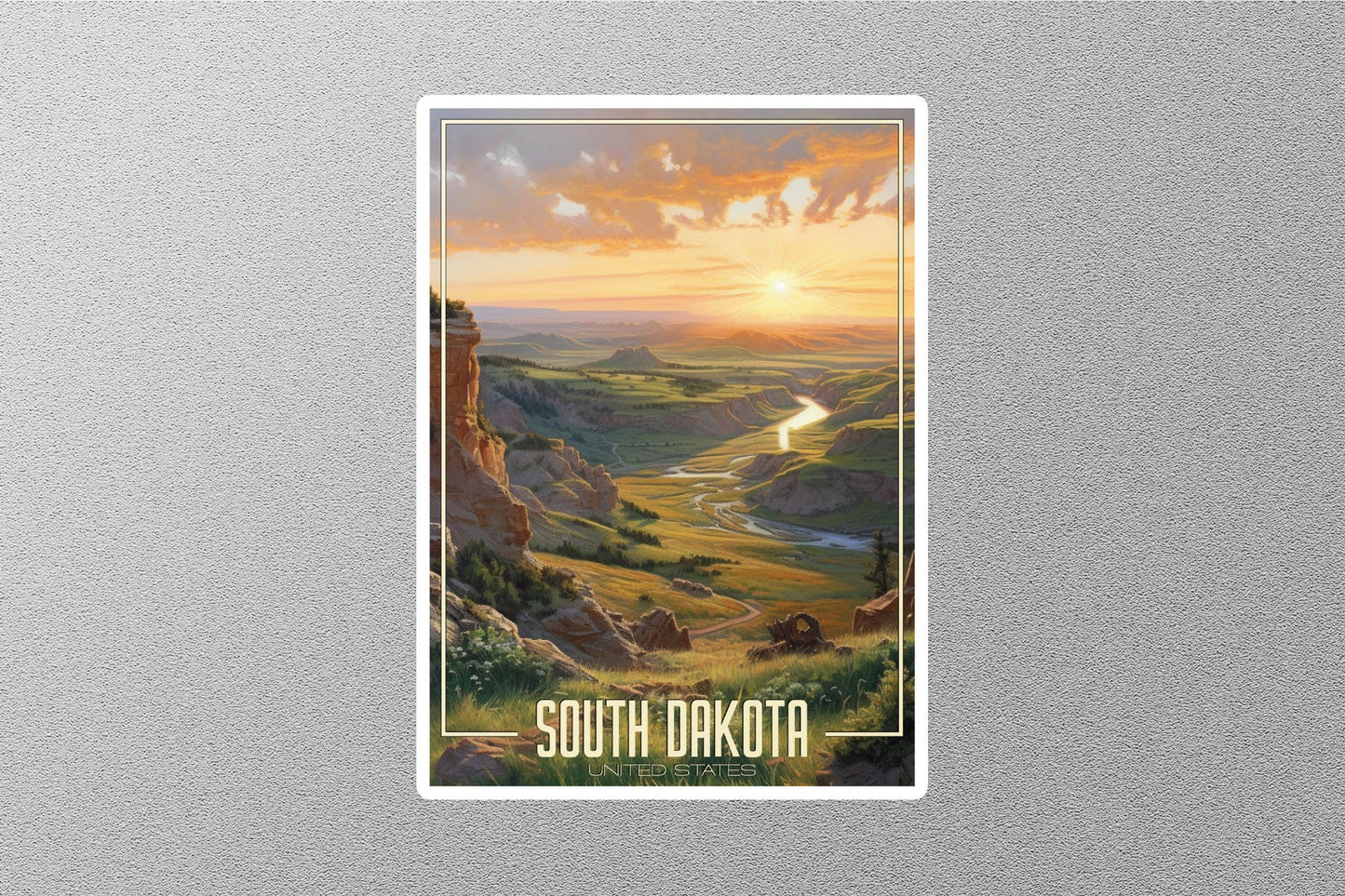 Dreamy South Dakota Travel Stickers