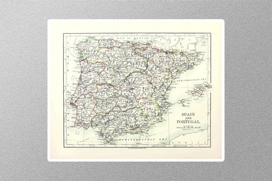 Spain and Portugal  Map Sticker