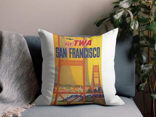 Vintage San Francisco 18 Throw Pillow