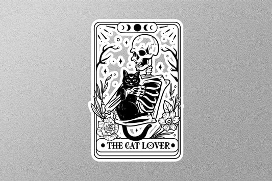 The Cat Lover Skull Funny Tarot Sticker