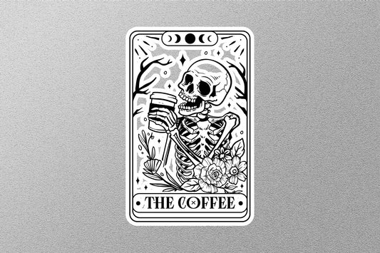 The coffee skull Funny Tarot Sticker