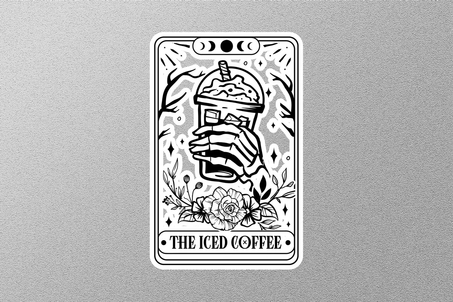 The Iced Coffee Funny Tarot Sticker