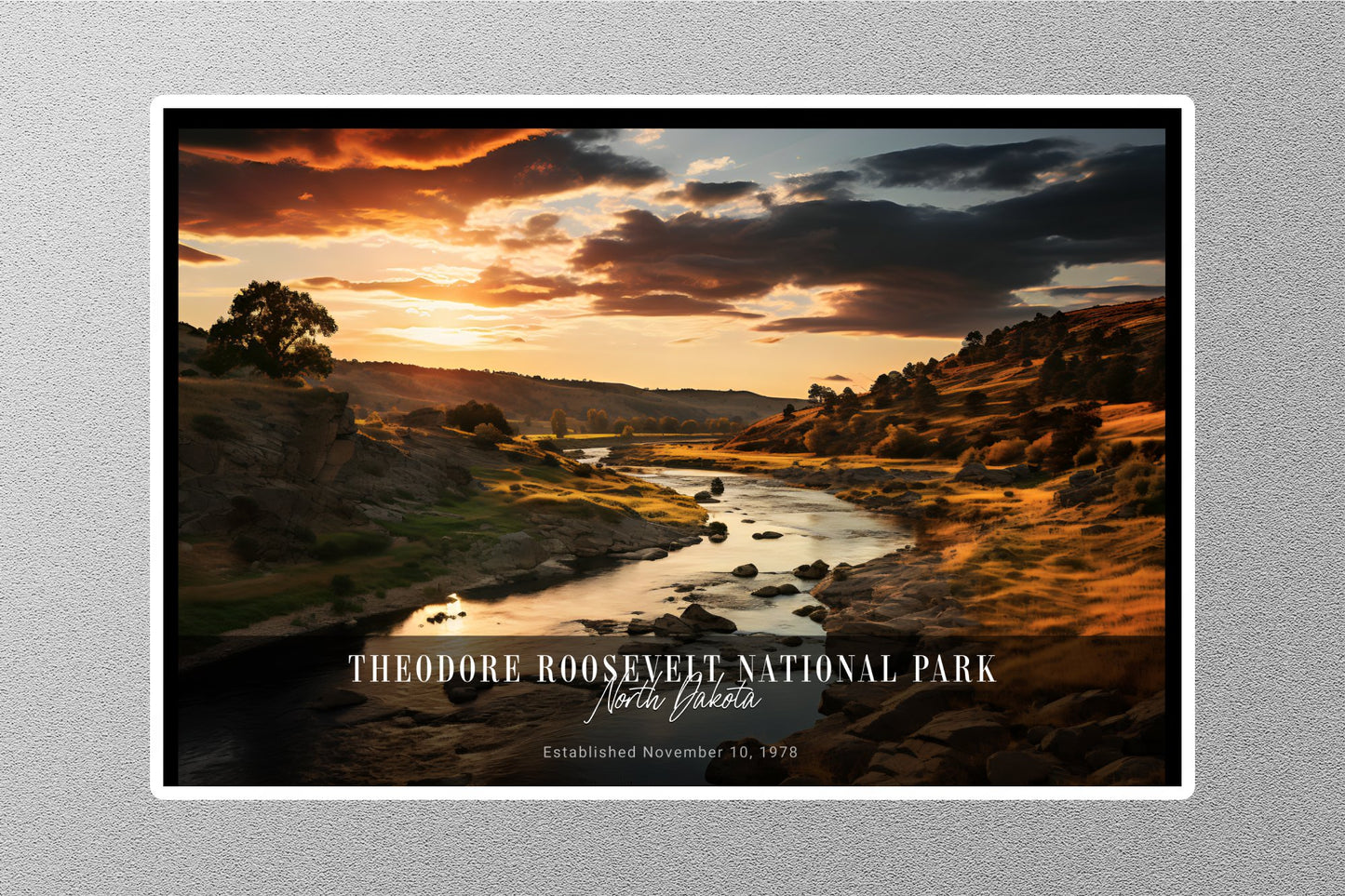 Theodore Roosevelt Sunrise National Park Sticker