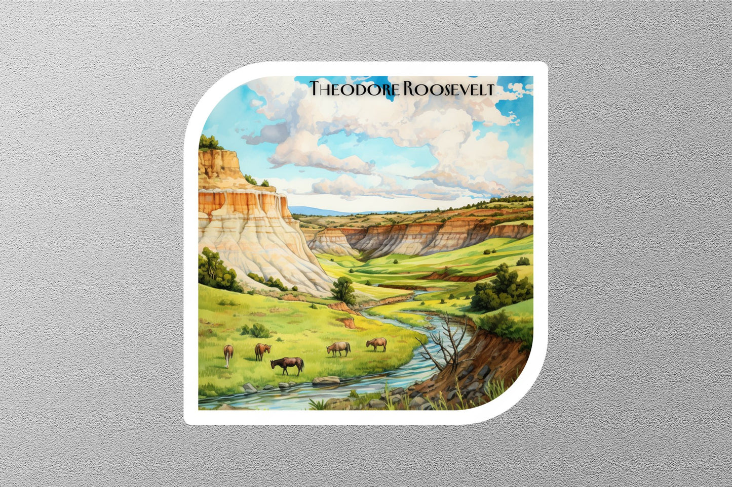 Theodore Roosevelt 1 National Park Sticker