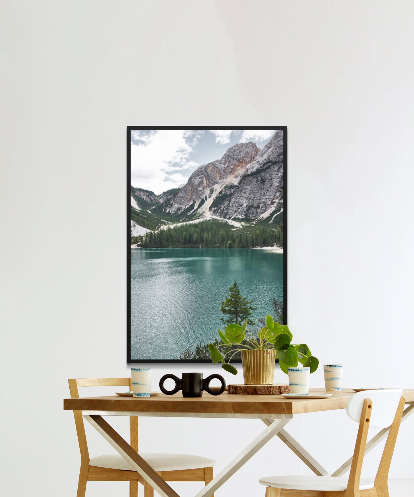 Trees By The Lake Poster - Matte Paper