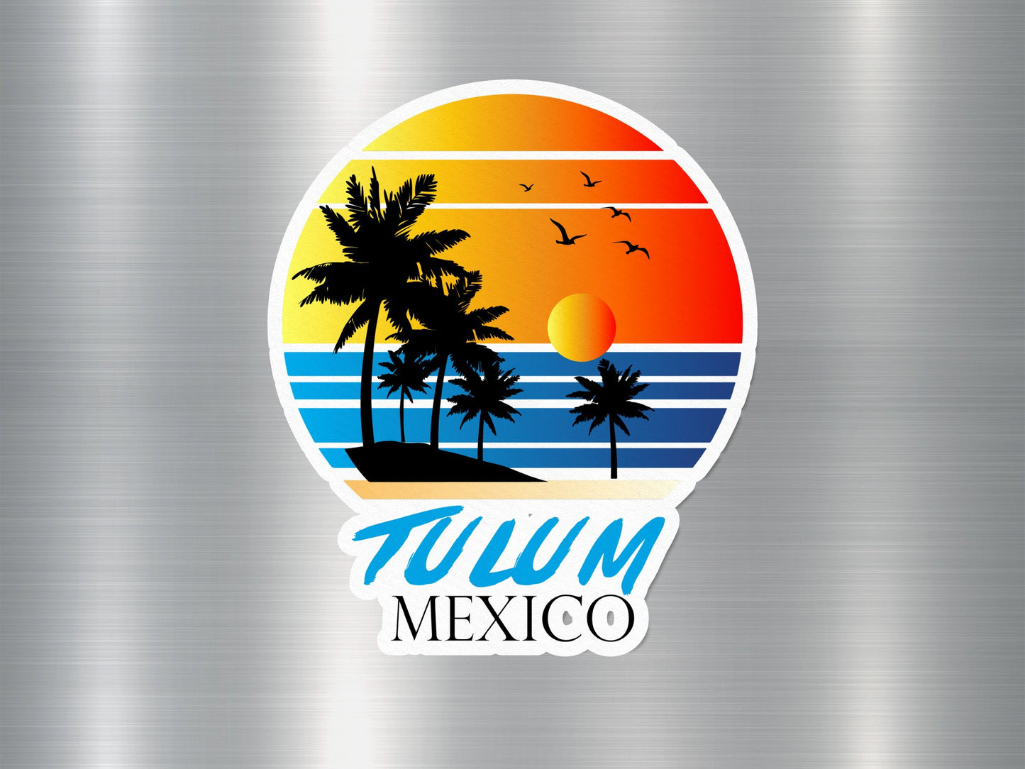 Tulum Mexico Sunset Sticker