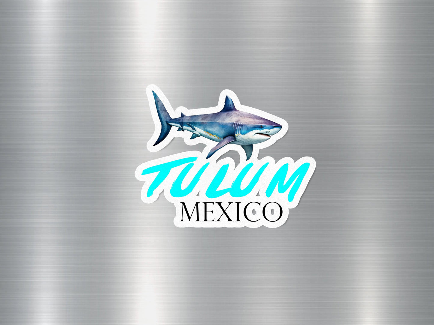 Tulum Mexico Shark Sticker