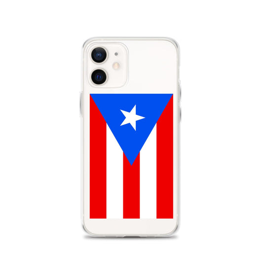 Flag of Puerto Rico iPhone Case, Clear Puerto Rico iPhone Case