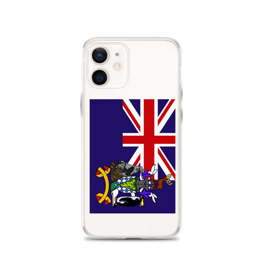 Flag of South Georgia and the South Sandwich Islands iPhone Case, Clear iPhone Case