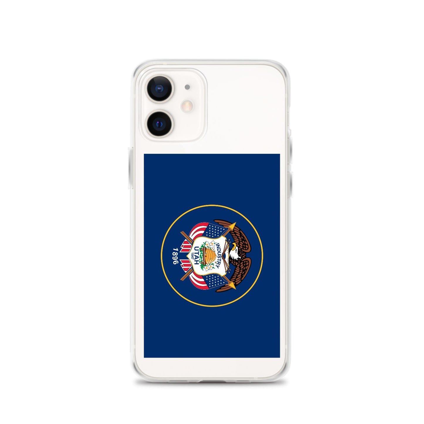 Flag of Utah iPhone Case, Clear Utah Flag iPhone Case