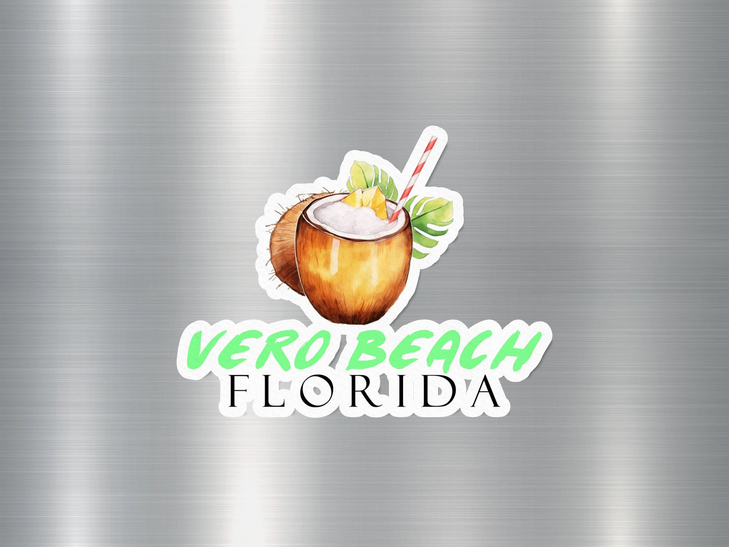 Vero Beach Florida Coconut Sticker