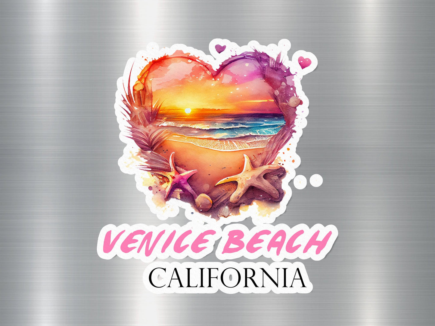 Venice Beach California Heart Sticker