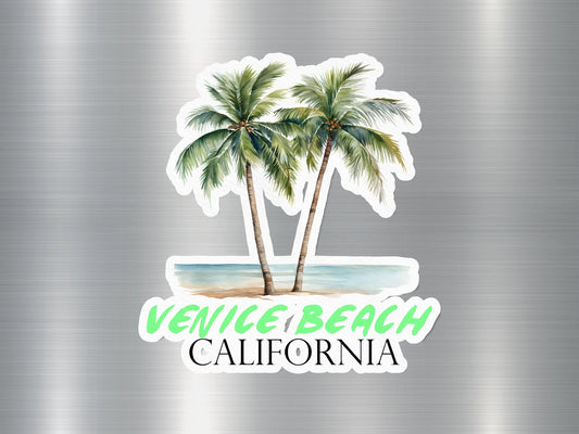 Venice Beach California Palm Tree Sticker