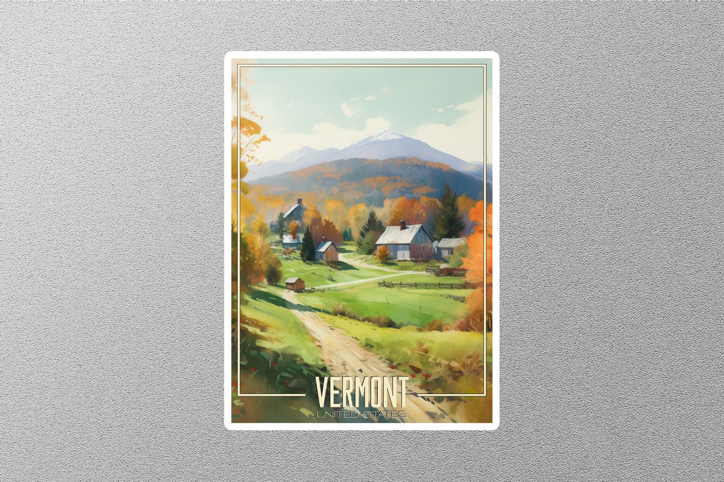 Dreamy Vermont Travel Stickers