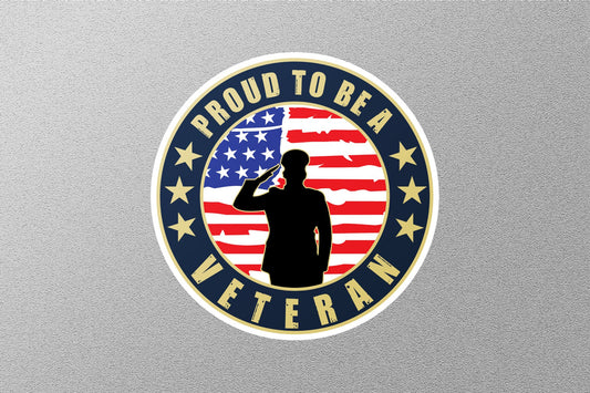 Proud to be A American Veteran Sticker