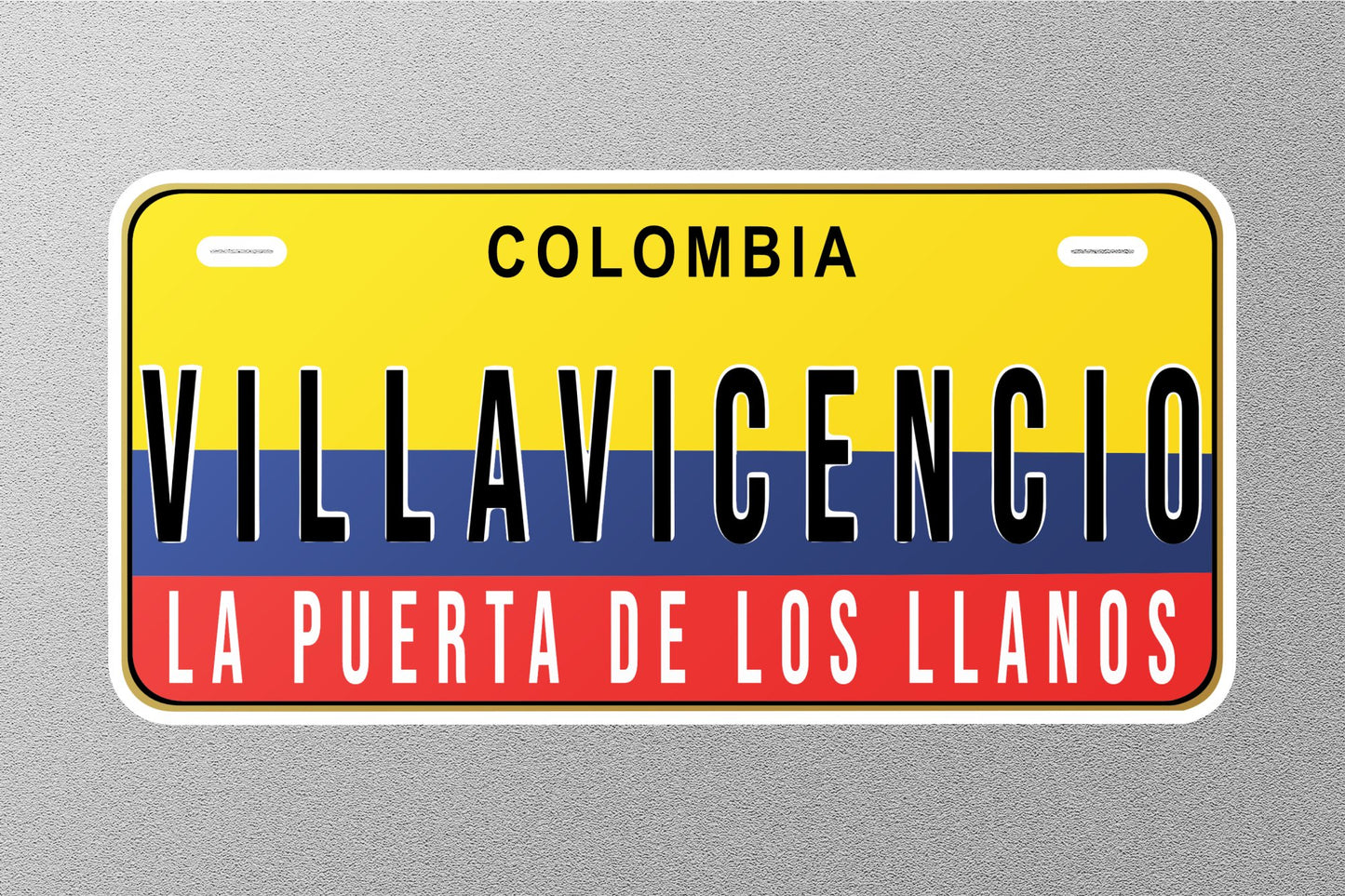 Villavicencio Colombia License Plate Sticker