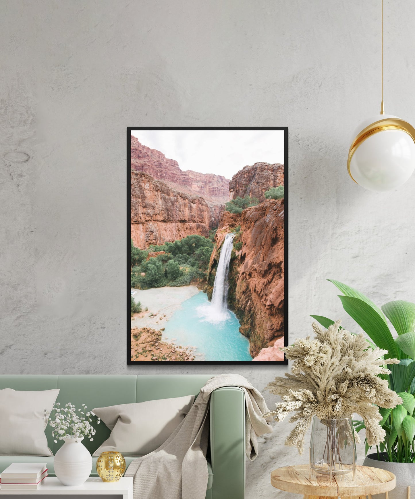 Waterfall Desert Poster - Matte Paper