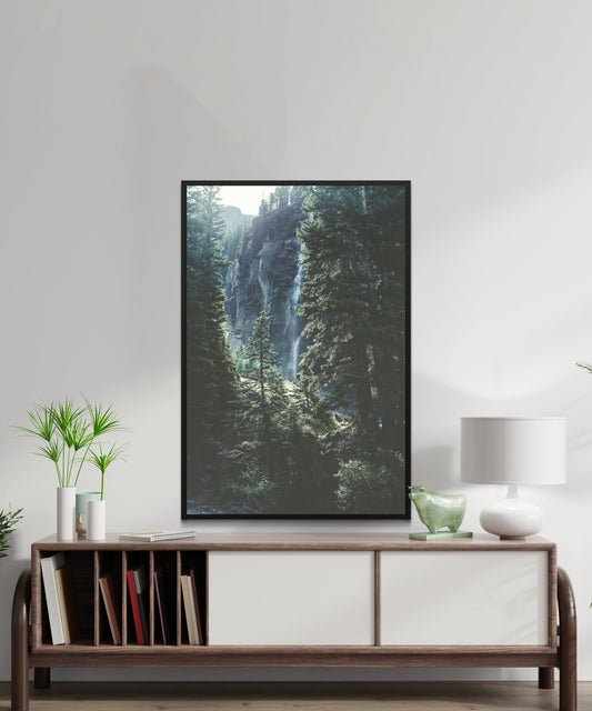 Waterfall In The Woods Poster - Matte Paper