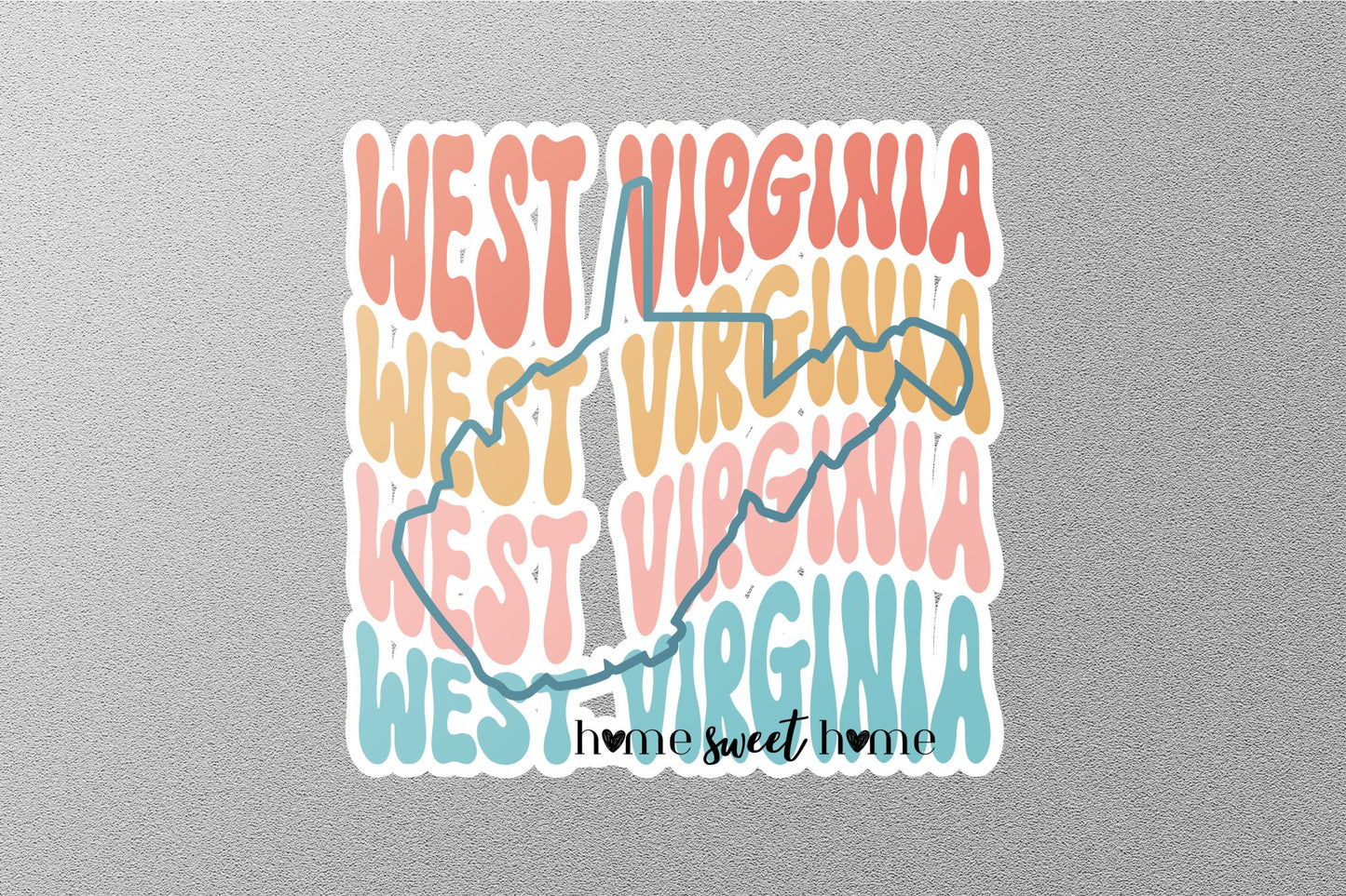 Retro West Virginia Sticker