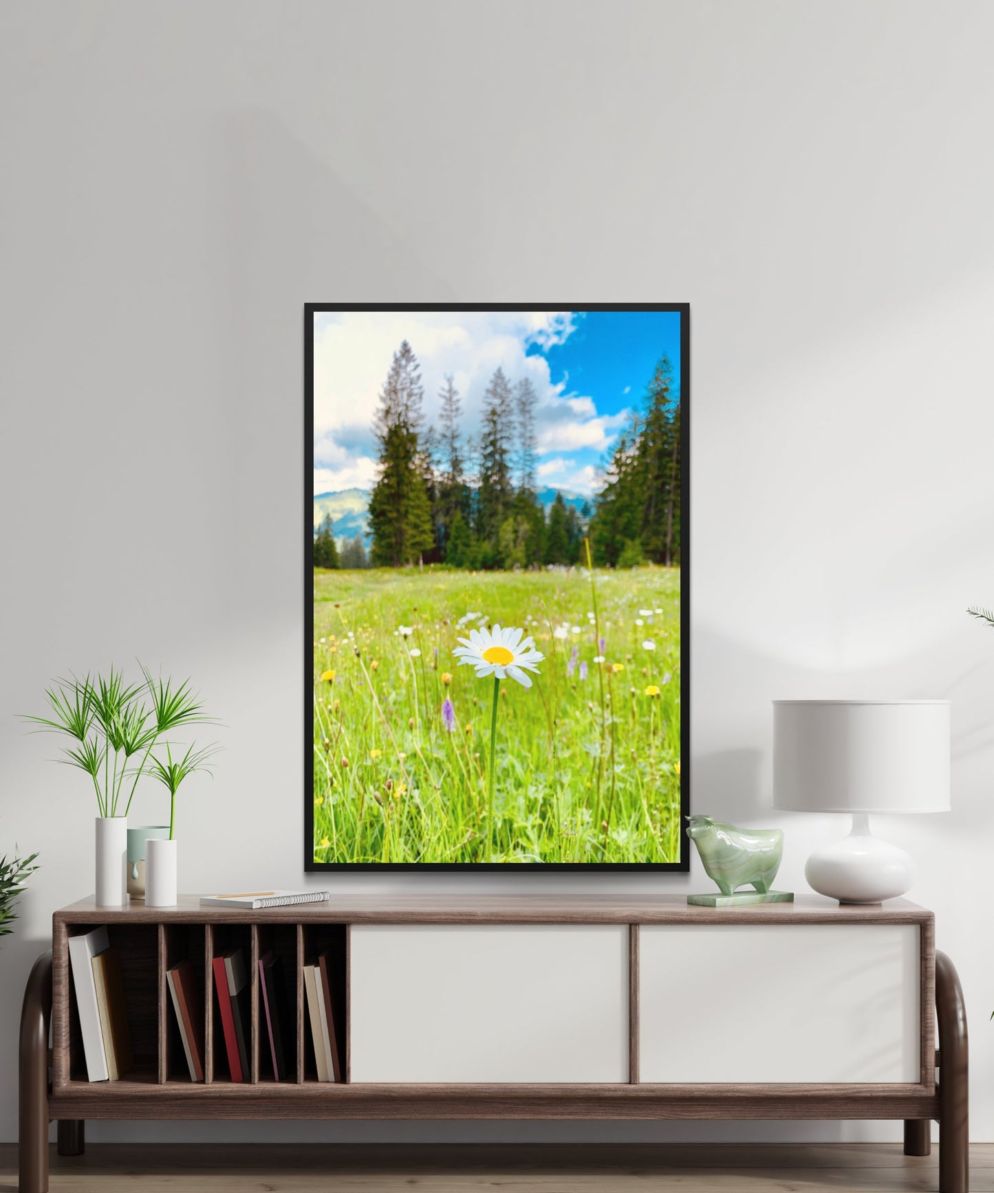 Wild Daisy Flower In Field Poster - Matte Paper