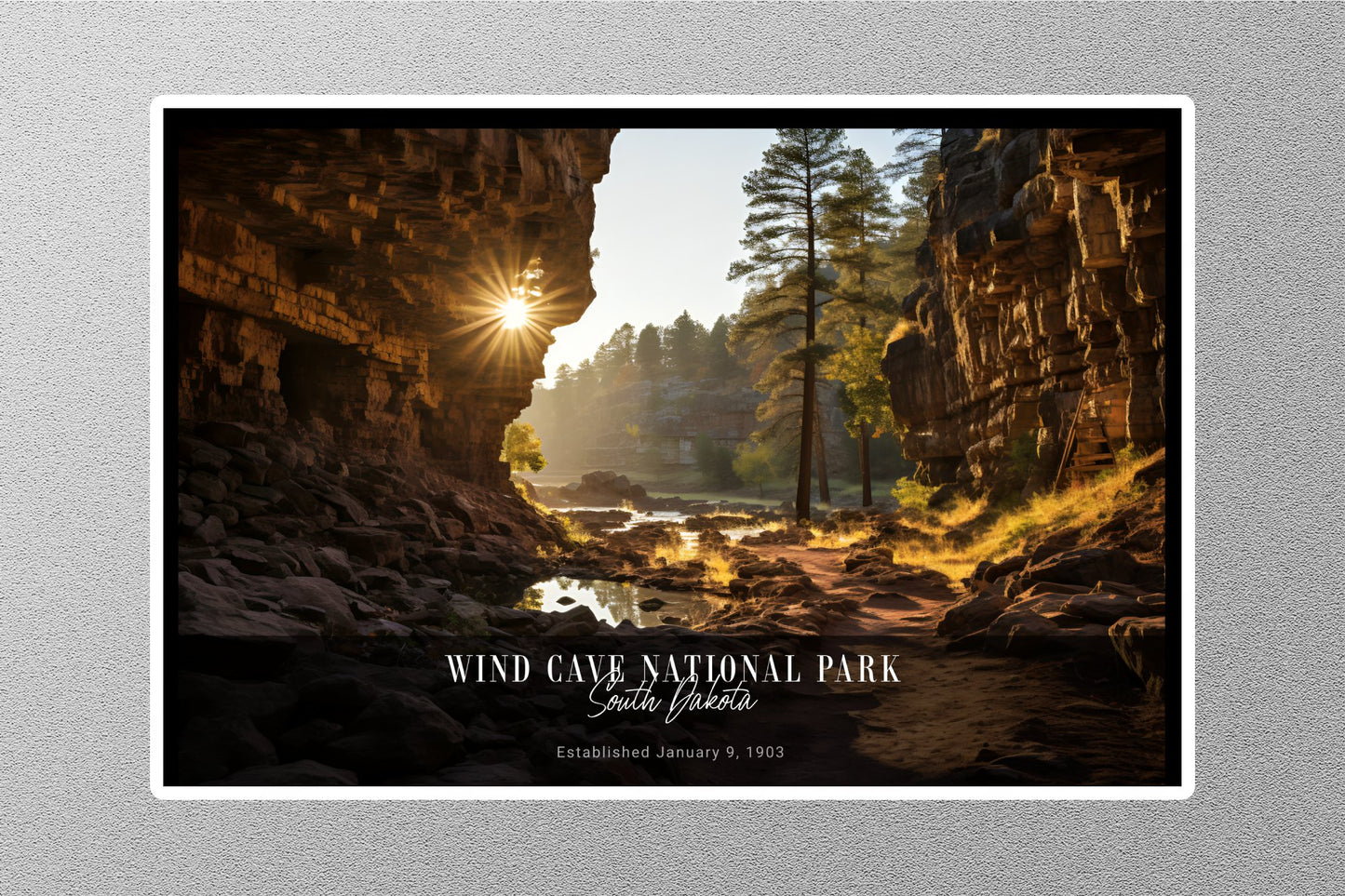 Wind Cave Sunrise National Park Sticker