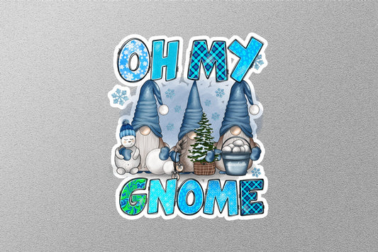 Winter Oh My Gnome Winter Holiday Sticker