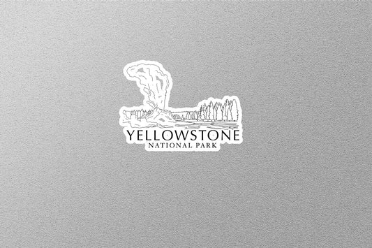 Yellowstone Sketch National Park Sticker