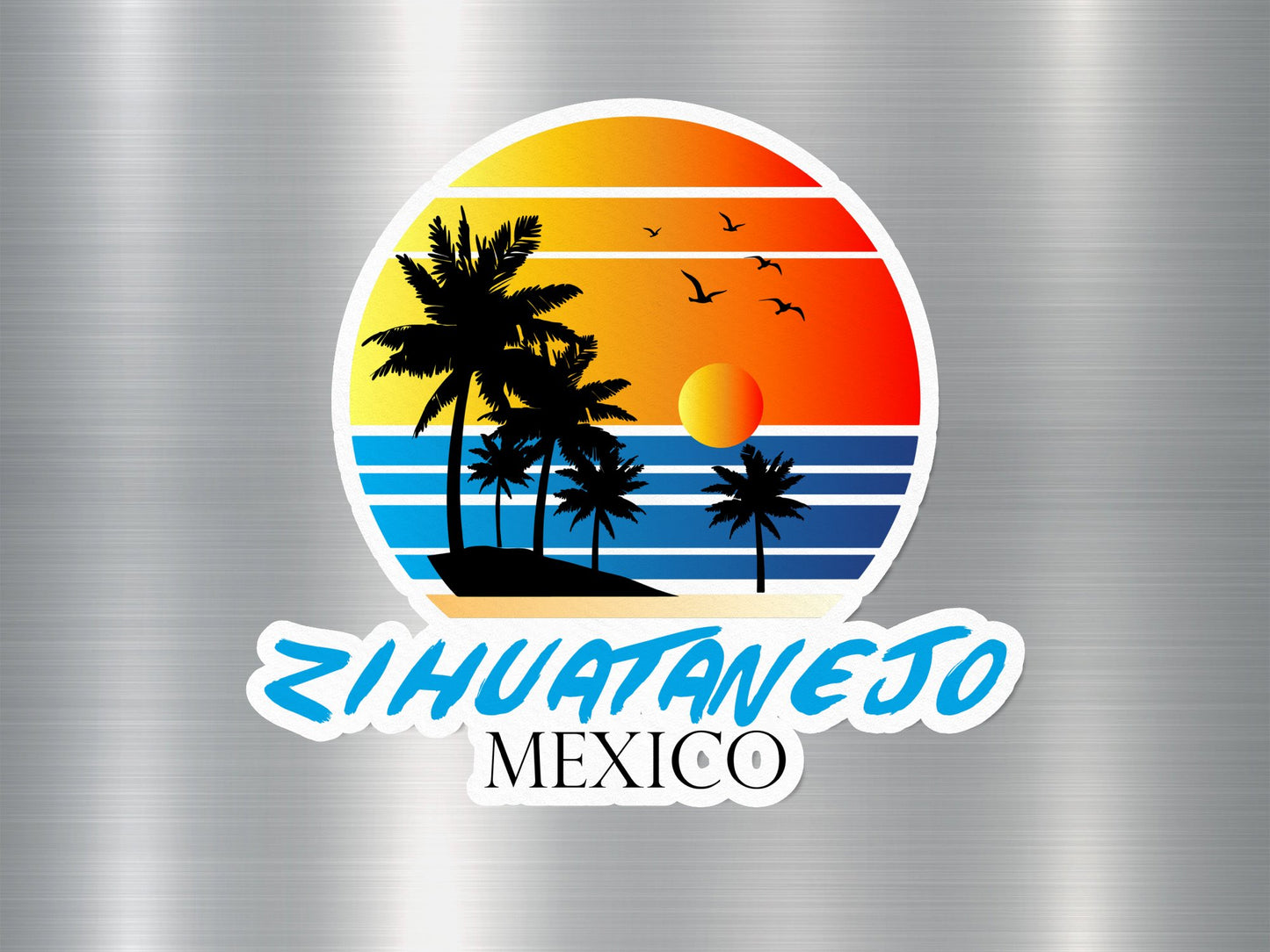 Zihuatanejo Mexico Sunset Sticker