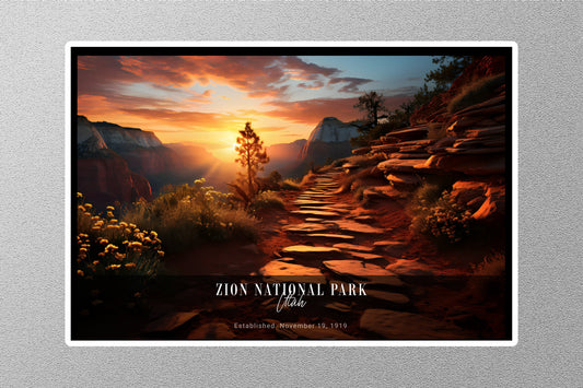 Zion Sunrise National Park Sticker