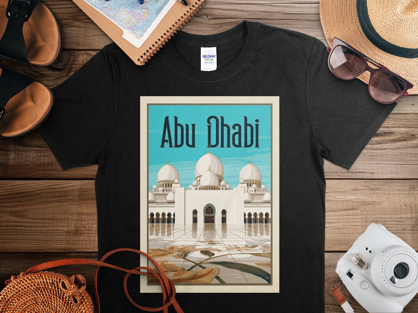 Vintage Abu Dhabi T-Shirt, Abu Dhabi Travel Shirt