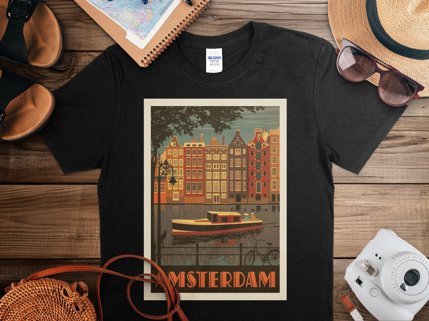 Vintage Amsterdam T-Shirt, Amsterdam Travel Shirt