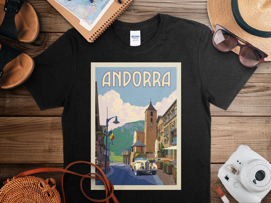 Vintage Andorra Italy T-Shirt, Andorra Italy Travel Shirt