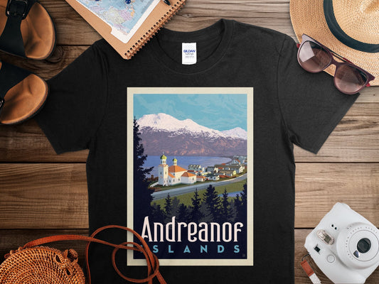 Vintage Andreanof Island T-Shirt, Andreanof Island Travel Shirt