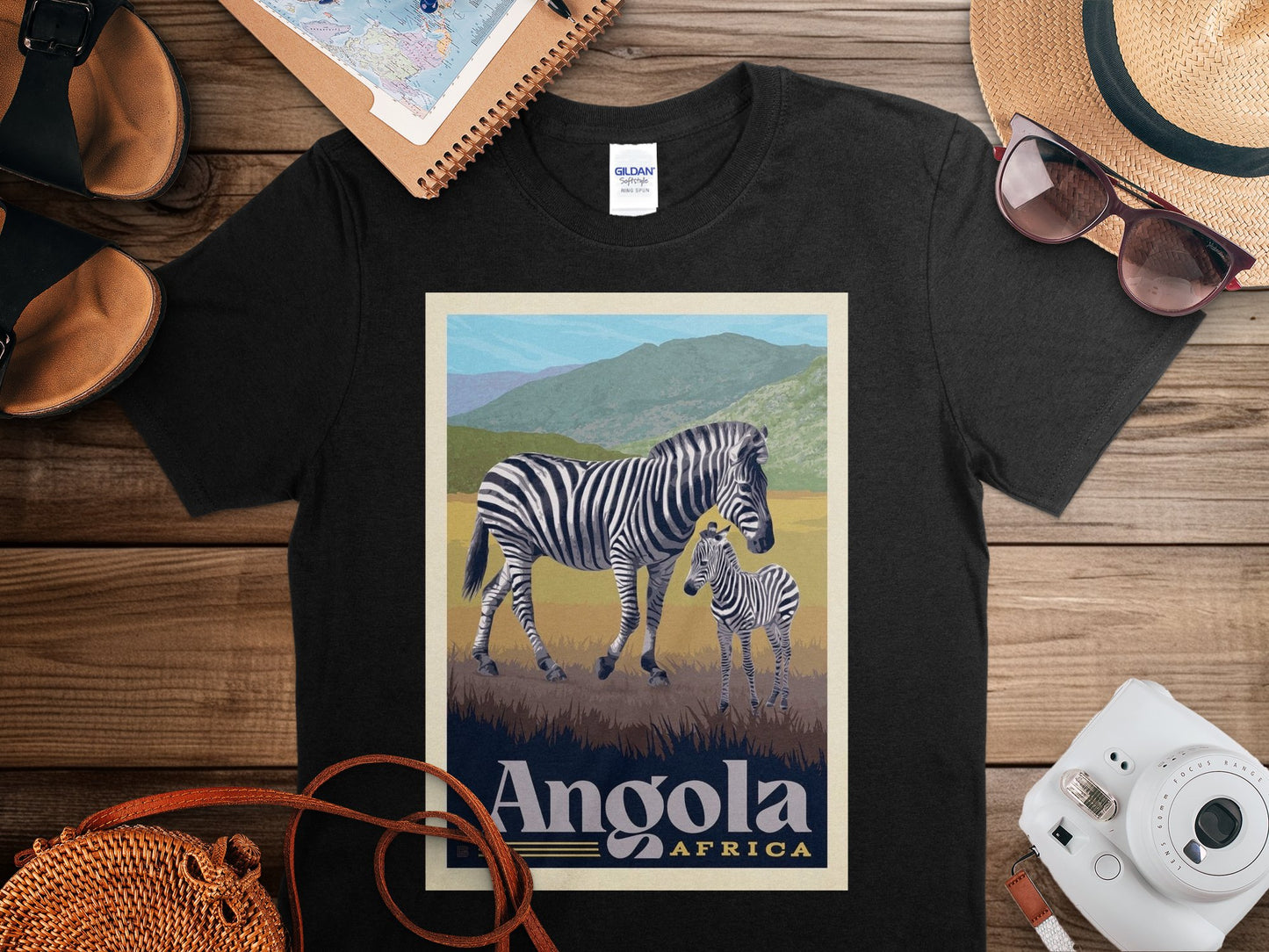 Vintage Angola Africa T-Shirt, Angola Africa Travel Shirt